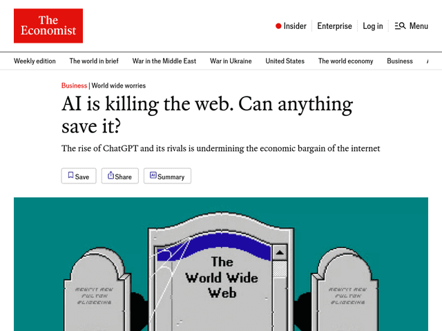 AI Is Killing the Web. Can Anything Save It?